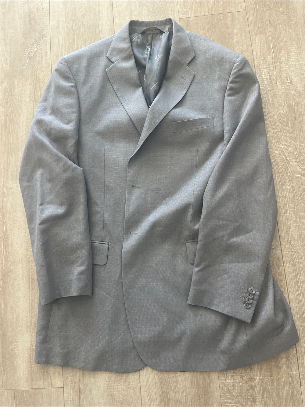 Men's Light Gray Single-Breasted Sport Coat